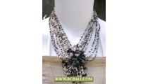 Fashion Beaded mix Colors Necklaces with Stone